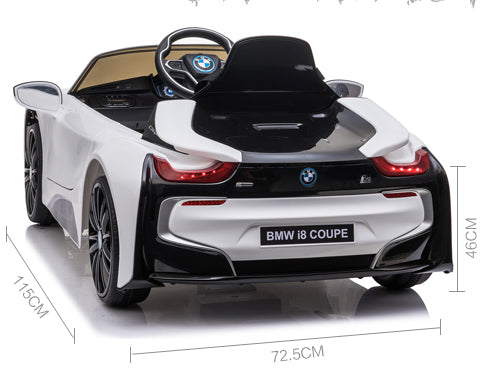 12 Volt Ride On Bmw I8 Kids Electric Car 1 Seat EVA Wheels