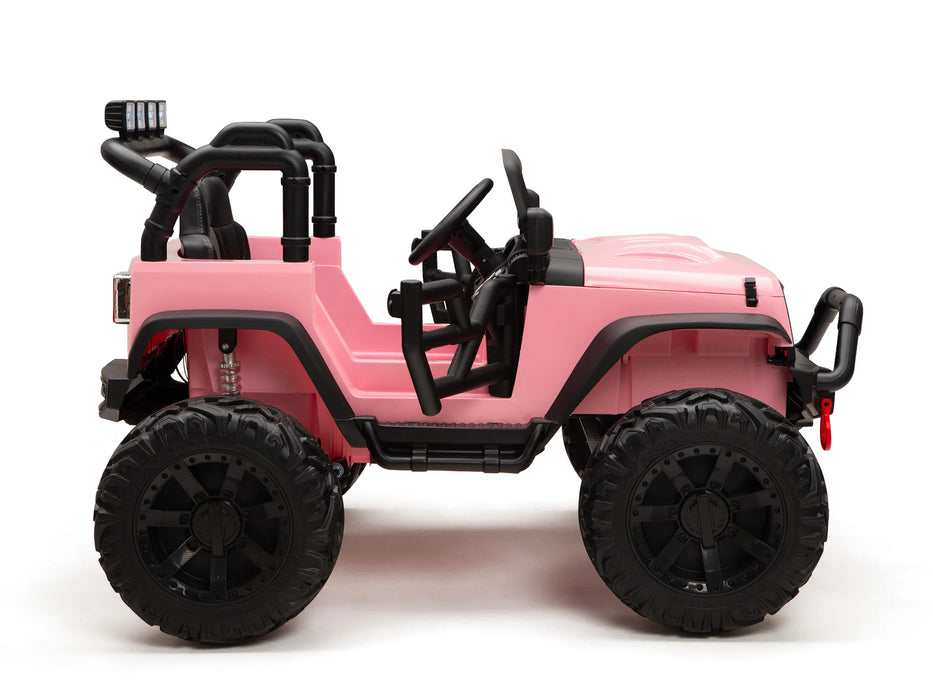 24 volt Battery Operated Ride On Truck Remote Control 1 Leather Seat Pink color