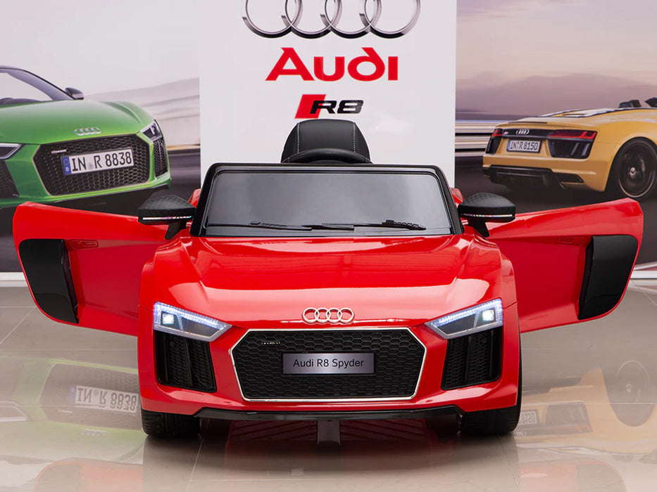 Kids 12 Volts Ride On Audi Spyder Model Remote Control Leather Seat EVA Wheels