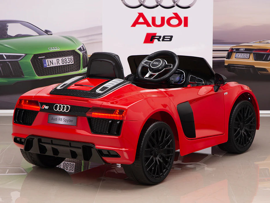 Kids 12 Volts Ride On Audi Spyder Model Remote Control Leather Seat EVA Wheels