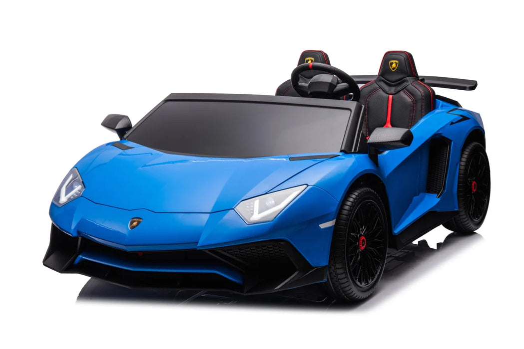 24V Powered Kids Lamborghini XXL Car Tubeless Air Tires 2 Leather Seats