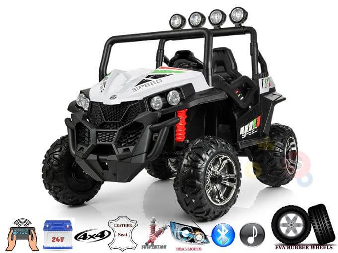 24 Volt Kids Electric 4x4 Powered Ride On Buggy 2 Seats EVA Wheels Remote Control