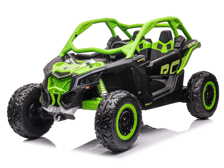 24V Can-Am Maverick Powered Ride On Kids Buggy 2 Leather Seats Remote Control EVA Wheels