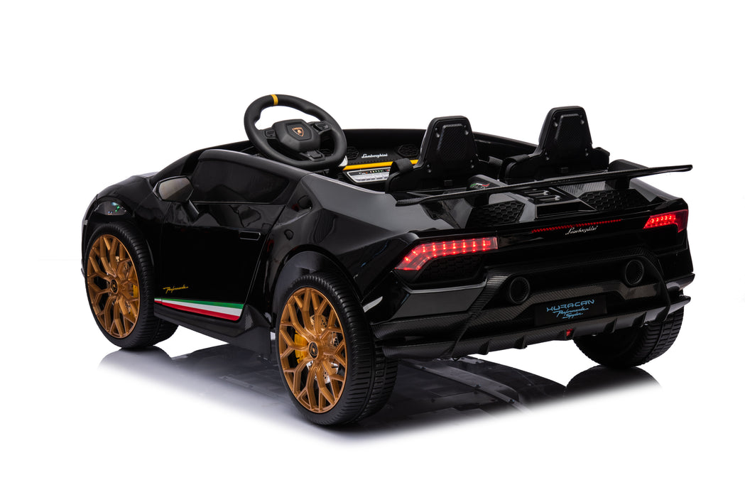Kids 24V Lamborghini Huracan 4x4 Licensed Car 2 Leather Seat EVA Tires Remote Control