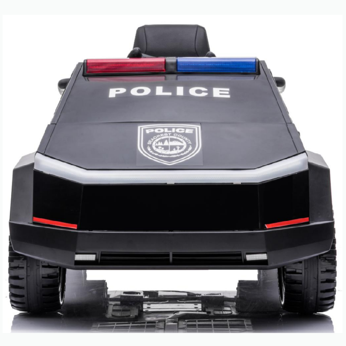 12V Kids Police Ride On Car 1 Seat EVA Rubber Wheels Remote Control