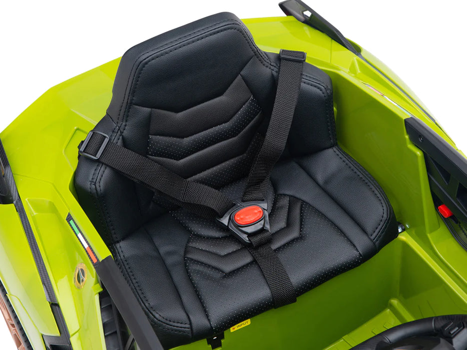 12 Volt Lamborghini Sian 1 Leather Seat Ride On Car EVA Rubber Wheels