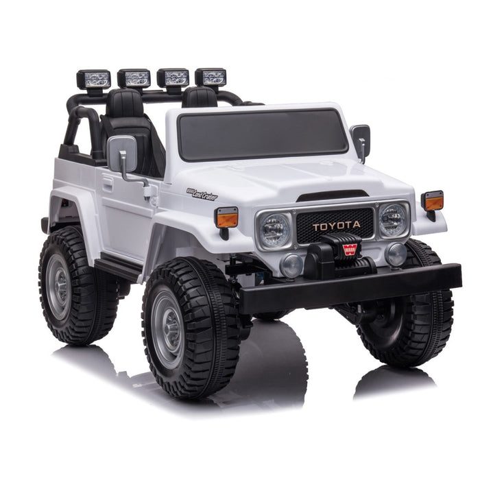 24V Powerful S316 Toyota FJ40 4×4 Truck for Kids 2 Leather Seats EVA Rubber Wheels Remote Control