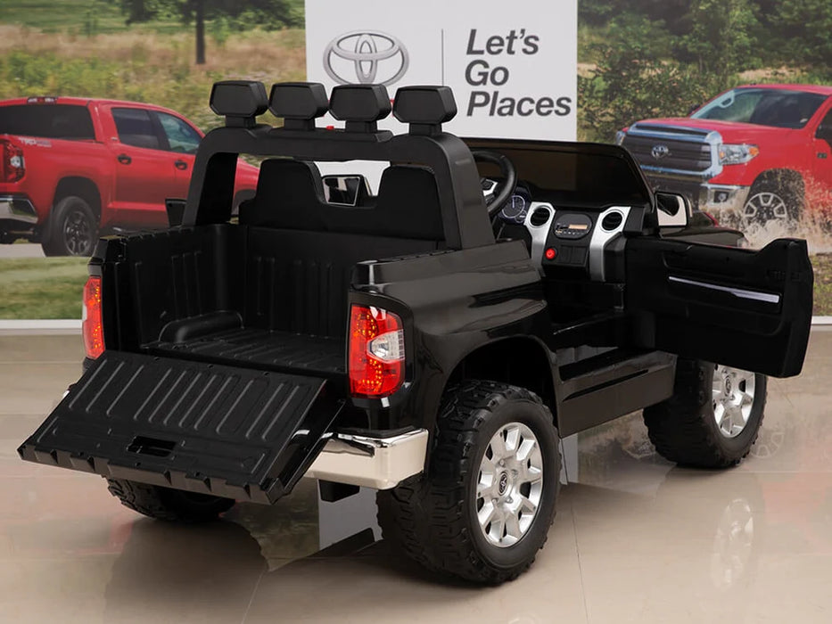 12 volts Kids Battery Powered Remote Control SPECIAL EDITION Toyota Tundra Ride On Truck - Black