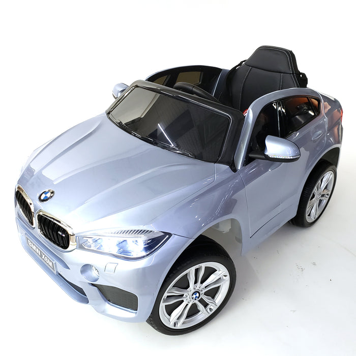 12 Volt Powered BMW X6  Licensed 2023 Model Silver Color 1 Seat Remote Control