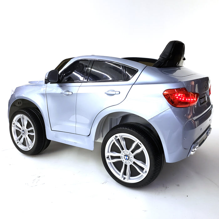 12 Volt Powered BMW X6  Licensed 2023 Model Silver Color 1 Seat Remote Control