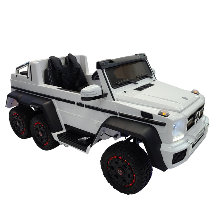 Mercedes Benz G63AMG White Color Electric Ride On 6 Wheel Truck