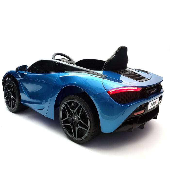 McLaren 720s Blue 12 Volt Toddler Ride On Car 2.4G Remote Control 1 Seat Vertical Open Able doors