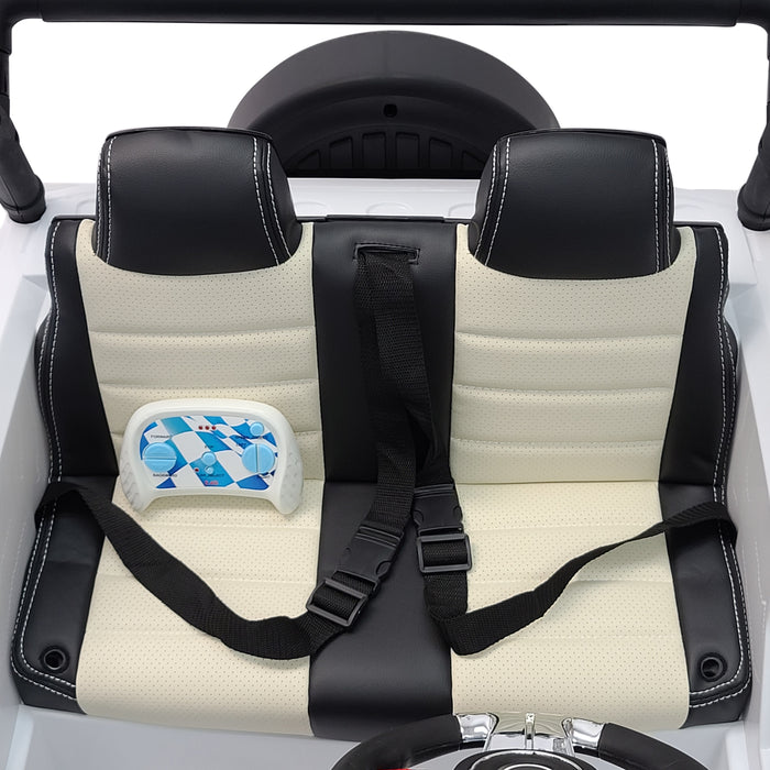 Kids Electric Ride On Car Remote Control A999 White 3 Speed 4 Motors Remote Control Toddlers Riding Toy
