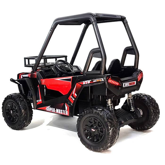 24 Volt Kids Ride On Powered Electric Golf Buggy 2 Leather Seats  2 Updated Motors Remote Control