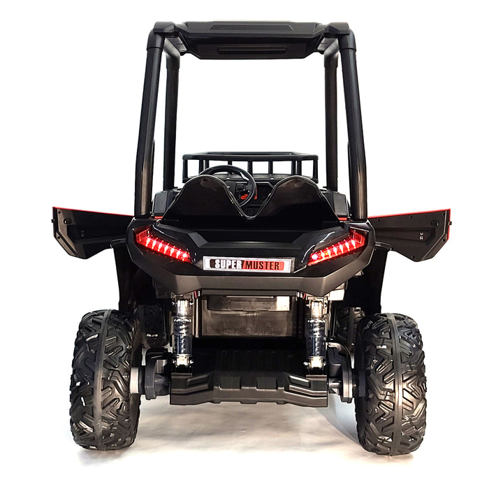 24 Volt Kids Ride On Powered Electric Golf Buggy 2 Leather Seats  2 Updated Motors Remote Control