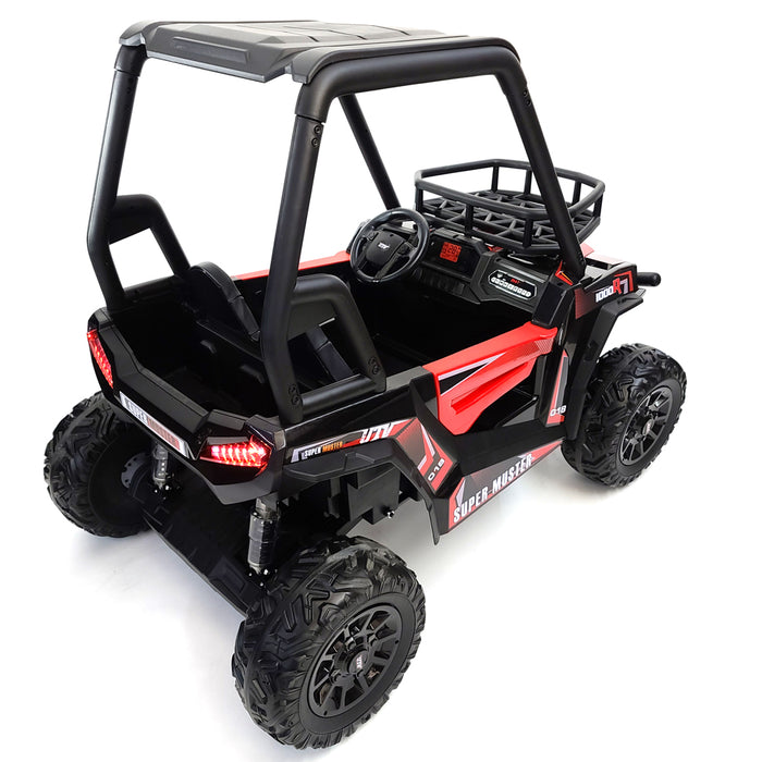 24 Volt Kids Ride On Powered Electric Golf Buggy 2 Leather Seats  2 Updated Motors Remote Control