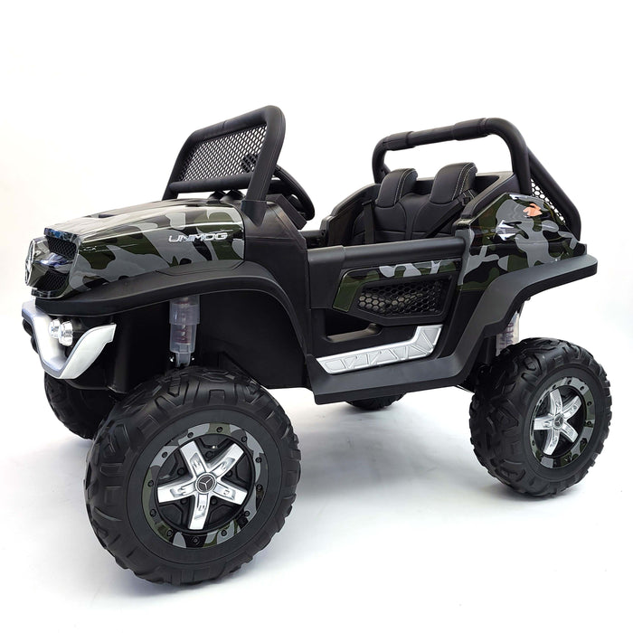 24 Volt Kids Mercedes Unimog Powered UTV Ride On Car 2 Seats R/C EVA Wheels