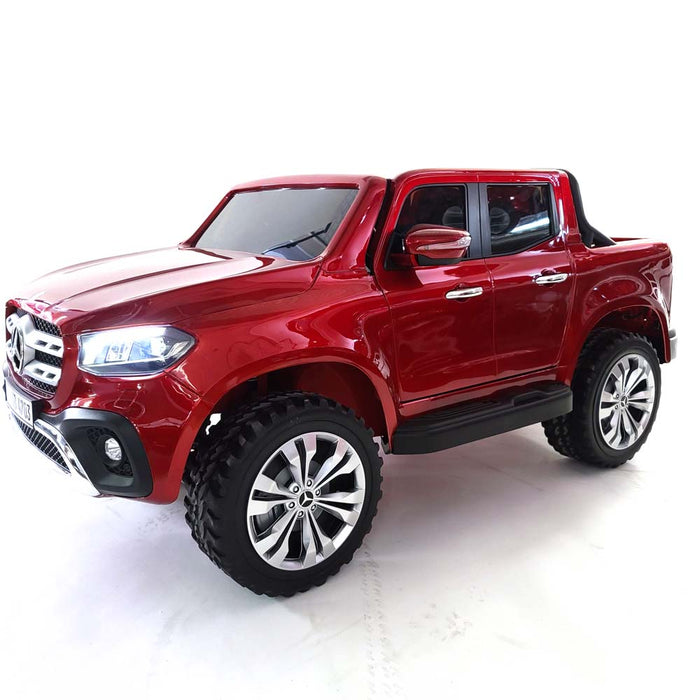 Electric Mercedes MB-XMX606-red Pick up Model 4 Motors- 45 Watts Each 2 Leather Seats MP4 TV Screen