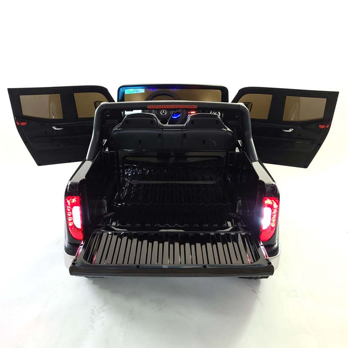 Electric Ride On Mercedes MB-XMX606-black EVA Rubber Wheels 2 Leather Seats 4 Motors MP4 TV SCREEN