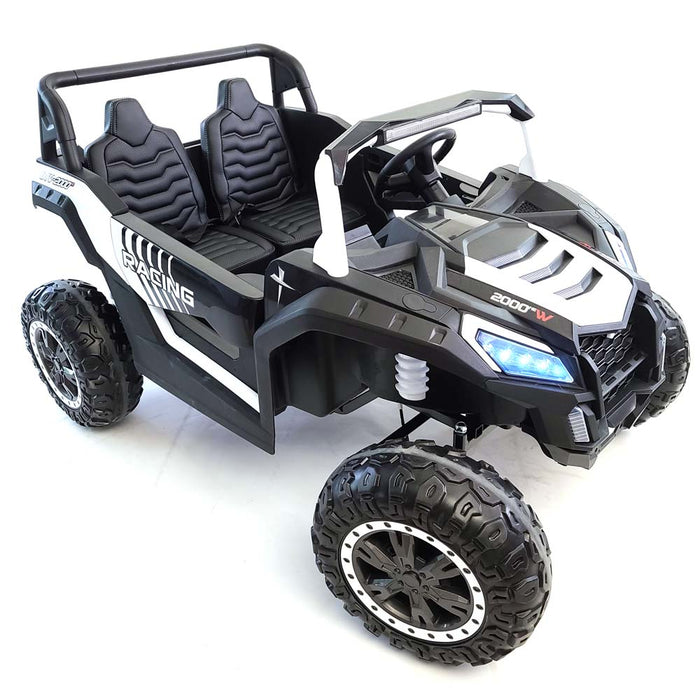 24 Volts 4x4 Electric Powered Buggy UTV A032 XXL 4 Motors 60 Watts Each Rubber Wheels 2 Leather seats