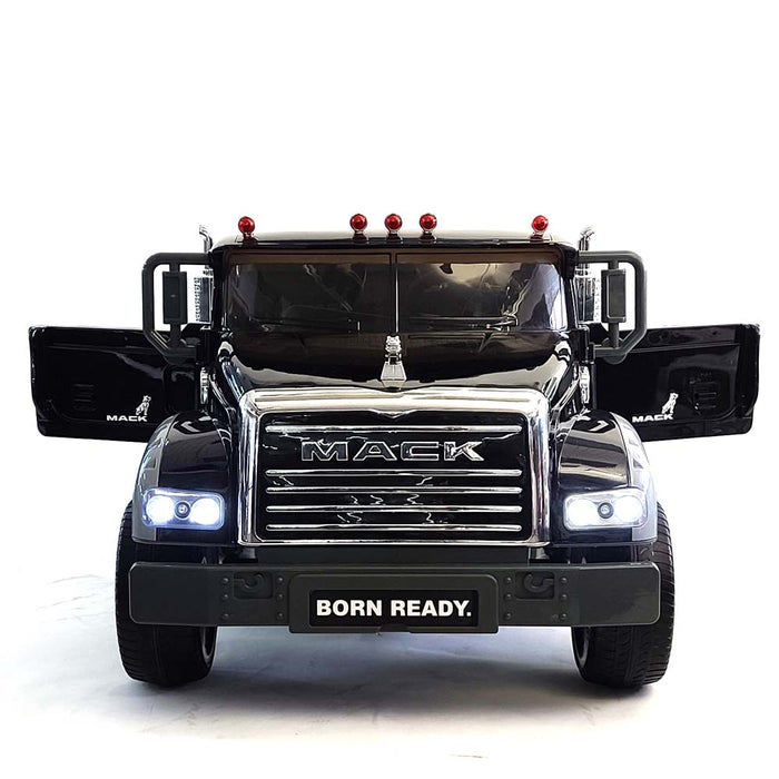 Kids Electric Ride On Mack Truck Black color  Black Remote Control Battery Operated 2 Seats Car