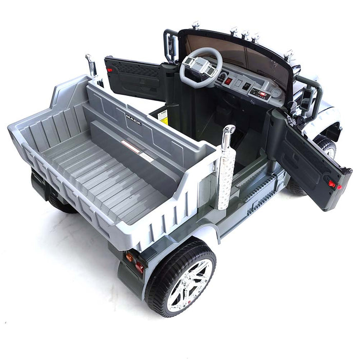 Kids Electric Ride On Mack Truck Black color  Black Remote Control Battery Operated 2 Seats Car