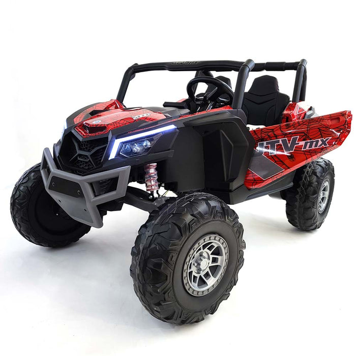 Electric Ride On Car Buggy-XMX613-24V-MP4-spider-red 2 Seats 24 Volt Battery 4 Motors- 60 watts Each MP4 TV Screen