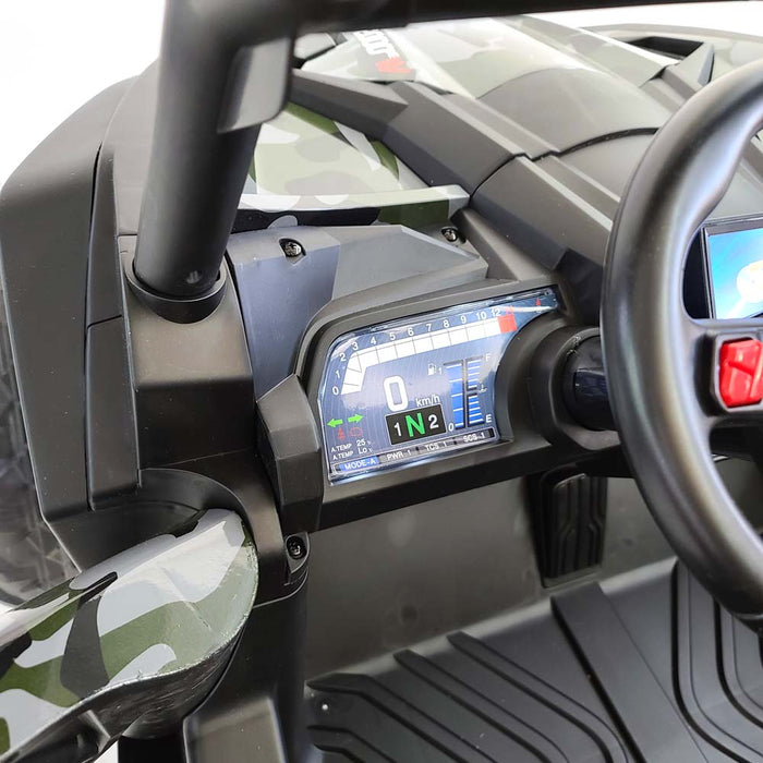 24v 4x4 Powered Electric Ride On Car Buggy-XMX613 MP4 2 Leather Seats EVA Rubber Wheels Remote Control