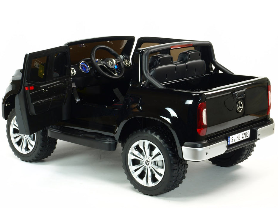 Electric Ride On Mercedes MB-XMX606-black EVA Rubber Wheels 2 Leather Seats 4 Motors MP4 TV SCREEN