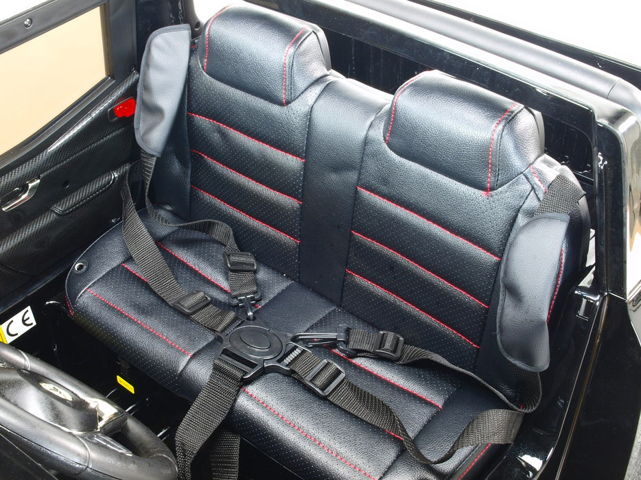 Electric Ride On Mercedes MB-XMX606-black EVA Rubber Wheels 2 Leather Seats 4 Motors MP4 TV SCREEN