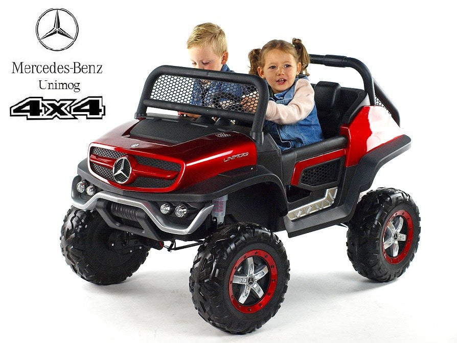 24 Volt Mercedes Unimog Battery  Powered  Kids Electric Ride Car  2 Leather Seats 2 Motors-200 Watts