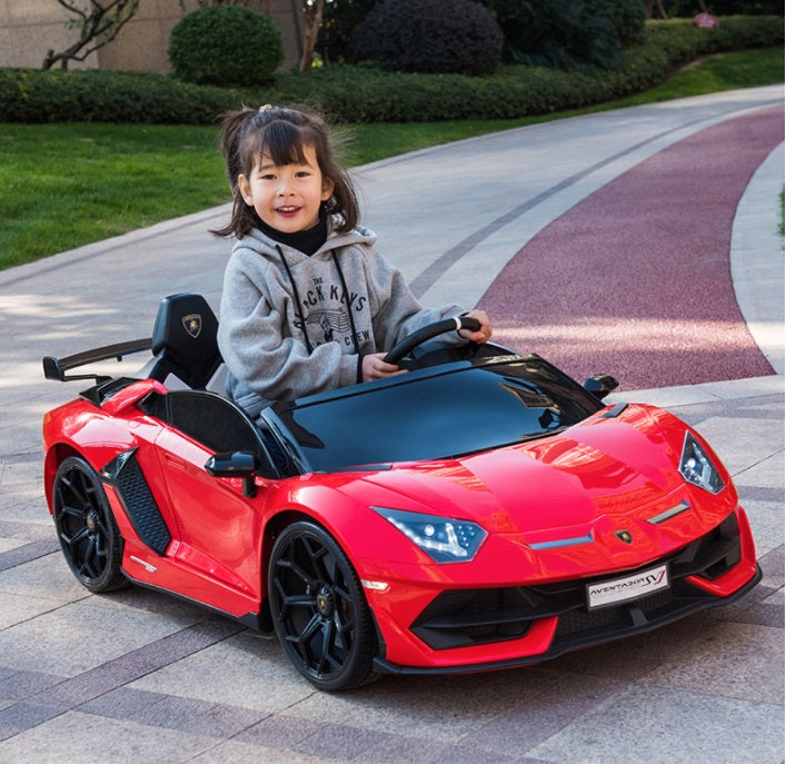 24 Volt Lamborghini Kids Drift Electric Ride On Licensed Aventador Car 2 Seats Remote Control