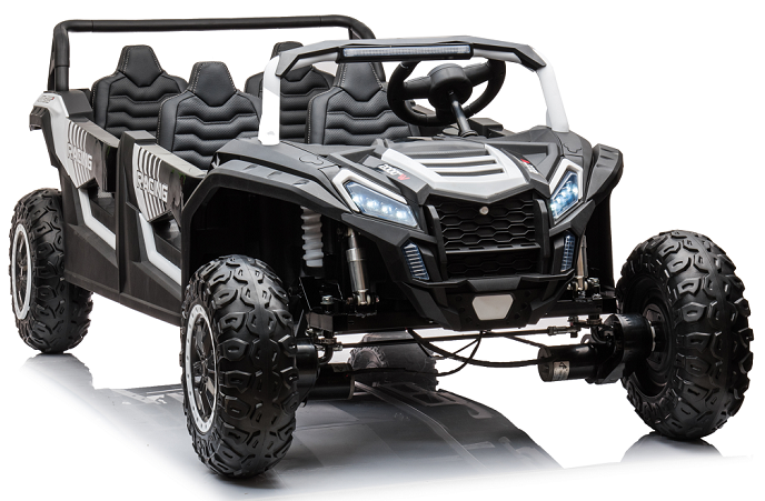 Electric Buggy A033 white 4 Leather Seats 4 Updated Motors 150 Watts EVA Rubber Wheels