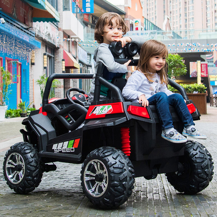 24 Volt 4x4 Kids Electric Ride On UTV Car Rubber Wheels 2 Leather Seats MP3 2.4G Remote Control