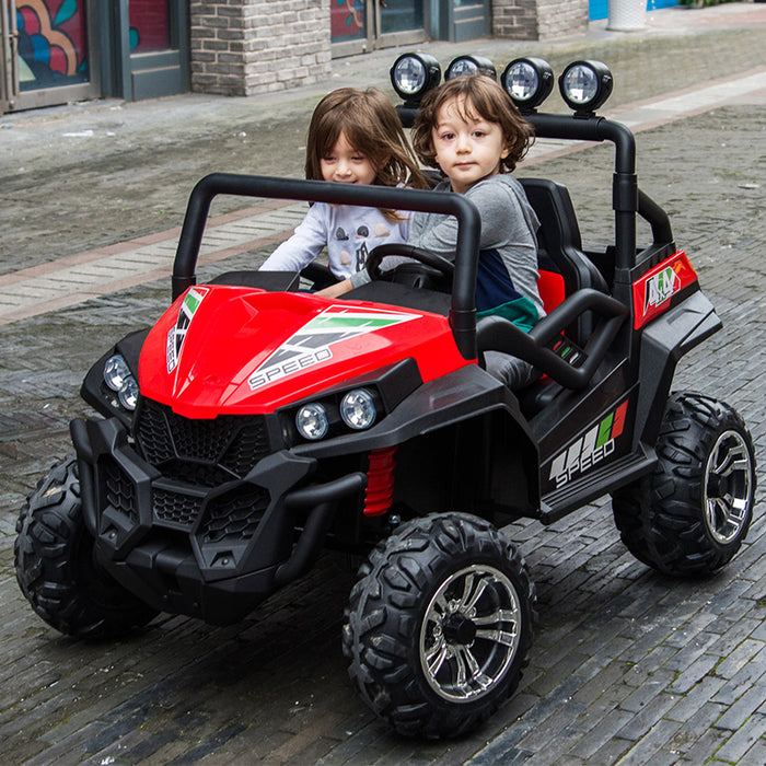 24 Volt 4x4 Kids Electric Ride On UTV Car Rubber Wheels 2 Leather Seats MP3 2.4G Remote Control