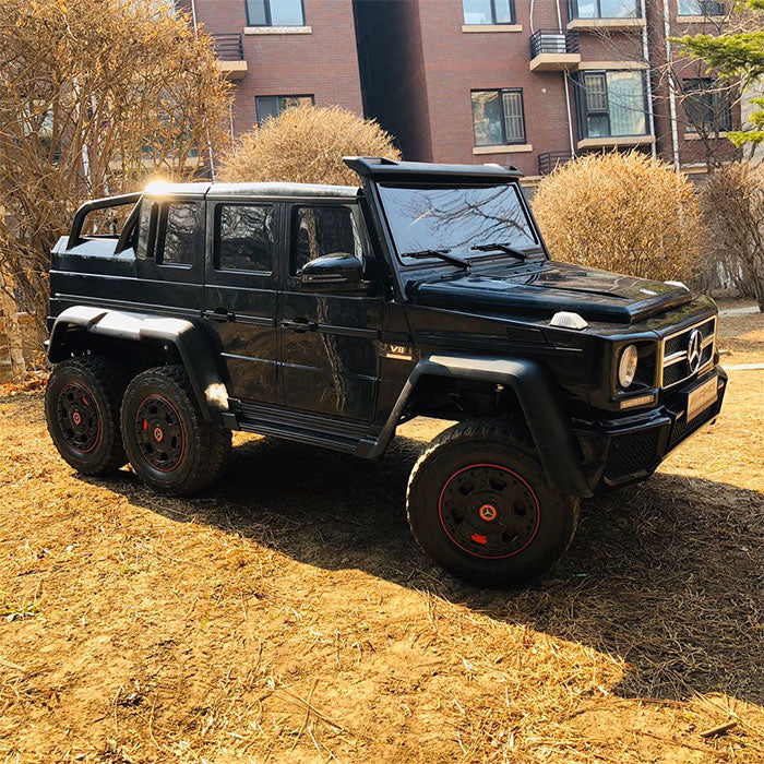 Electric Ride On Car Mercedes 6 wheels ABL1801 24 Volt-Black Color Remote Control Riding Toy with 2 Seats Side By Side