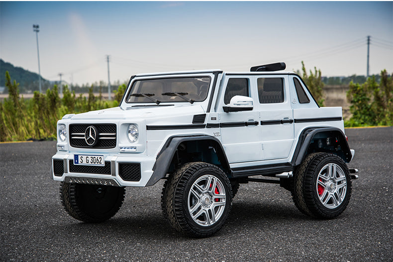 Copy of Kids Electric Ride On Mercedes G 650 Maybach WHITE Paint Remote Control Riding Toy Car *4 Motors*2 Large Leather Seat TV Screen *Remote Control