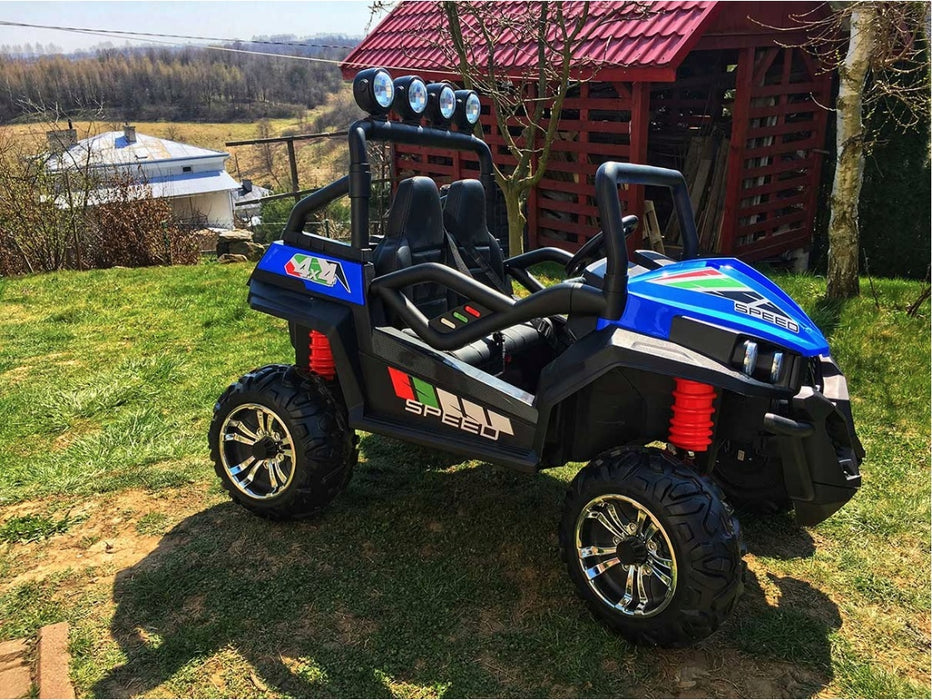 Battery Operated Kids Ride On Buggy-S2588-24V Blue, XL Seats*Rubber Wheels*24 Volts* 240 Watts Motors