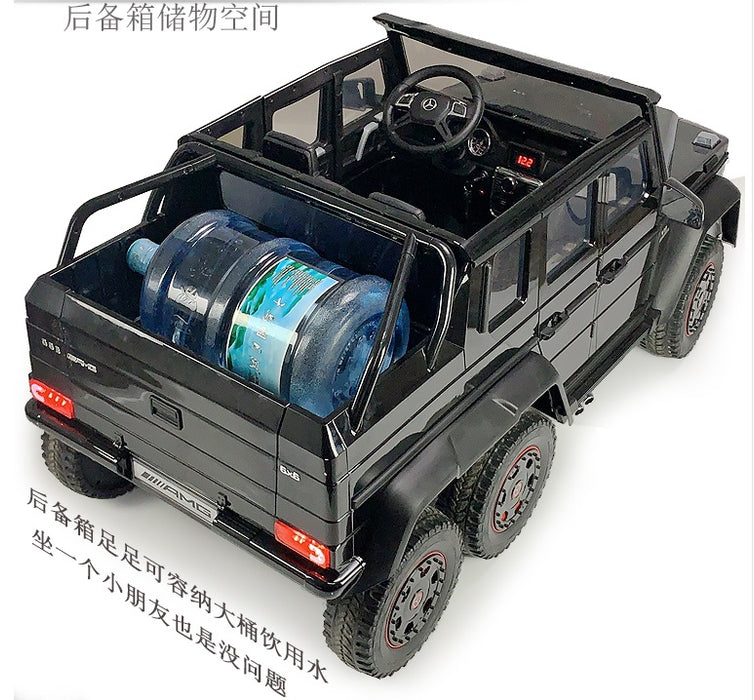 Electric Ride On Car Mercedes 6 wheels ABL1801 24 Volt-Black Color Remote Control Riding Toy with 2 Seats Side By Side
