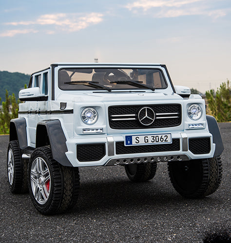 Copy of Kids Electric Ride On Mercedes G 650 Maybach WHITE Paint Remote Control Riding Toy Car *4 Motors*2 Large Leather Seat TV Screen *Remote Control