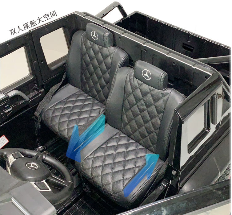 Electric Ride On Car Mercedes 6 wheels ABL1801 24 Volt-Black Color Remote Control Riding Toy with 2 Seats Side By Side